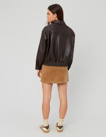 Blouson bombardier en tissu enduit