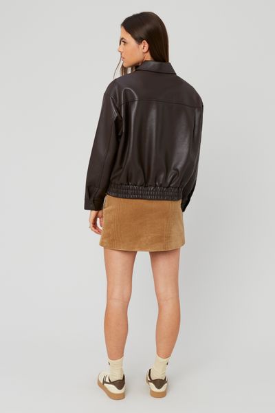 Blouson bombardier en tissu enduit
