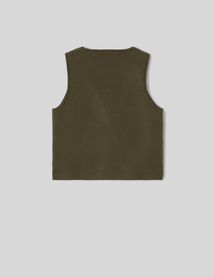 Top sans manches boutonn&eacute;