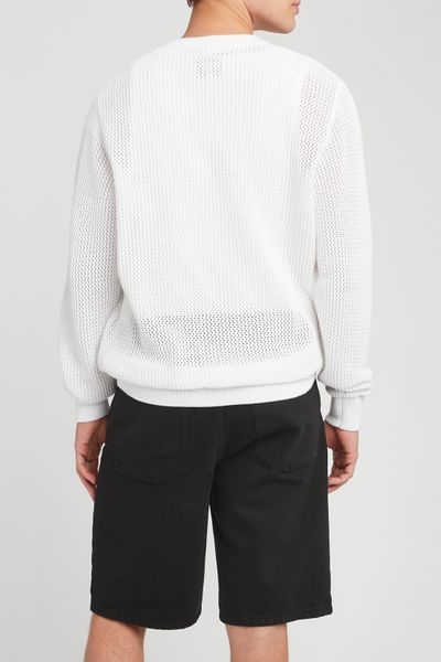 Pull col rond maille ajour&eacute;e