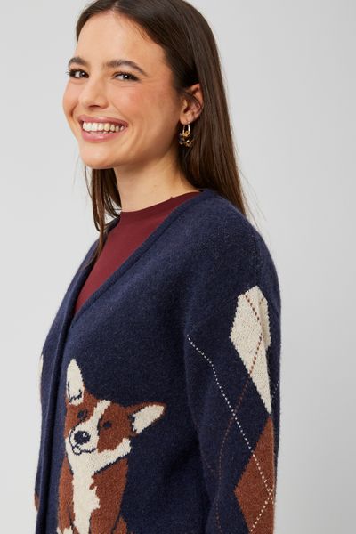 Gilet jacquard chien