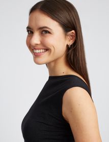 T-shirt dos nu paillet&eacute;