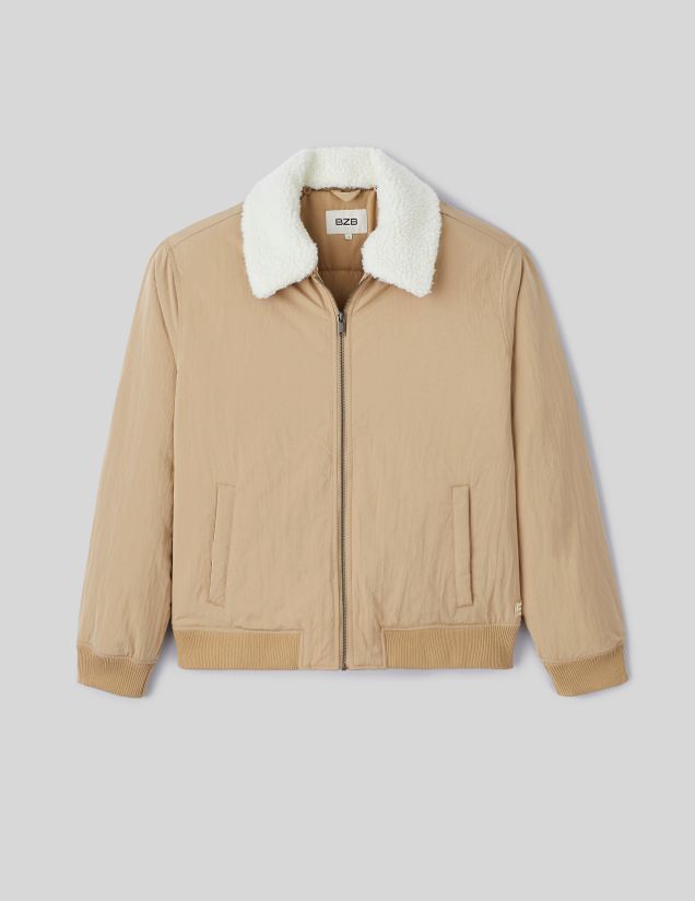 Veste zippée col sherpa