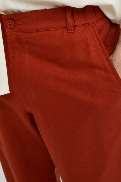 Pantalon coton lin