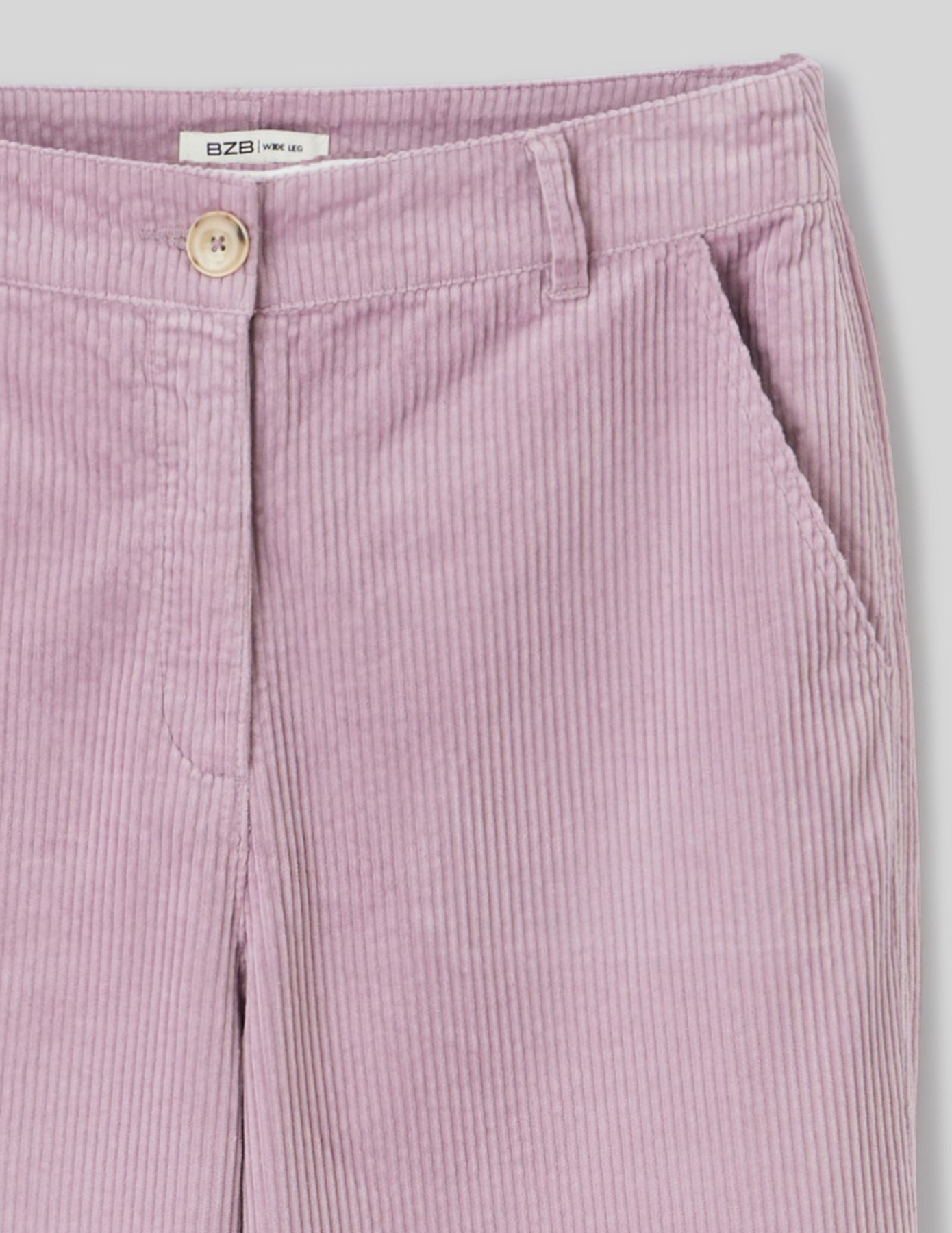 Pantalon wide leg velours cropped