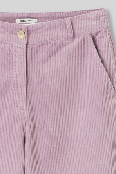 Pantalon wide leg velours cropped