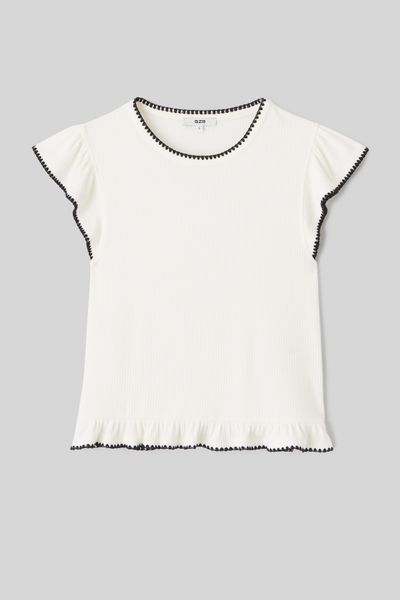 T-shirt surpiqures fantaisie