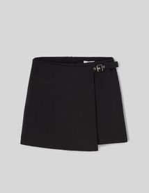 Jupe short portefeuille en polyester recyclé