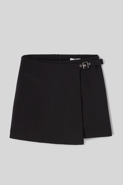 Jupe short portefeuille en polyester recyclé
