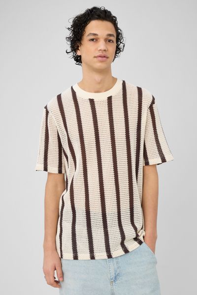 T-shirt tricot &agrave; rayures