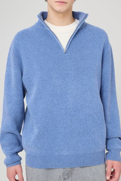 Pull chenille col montant