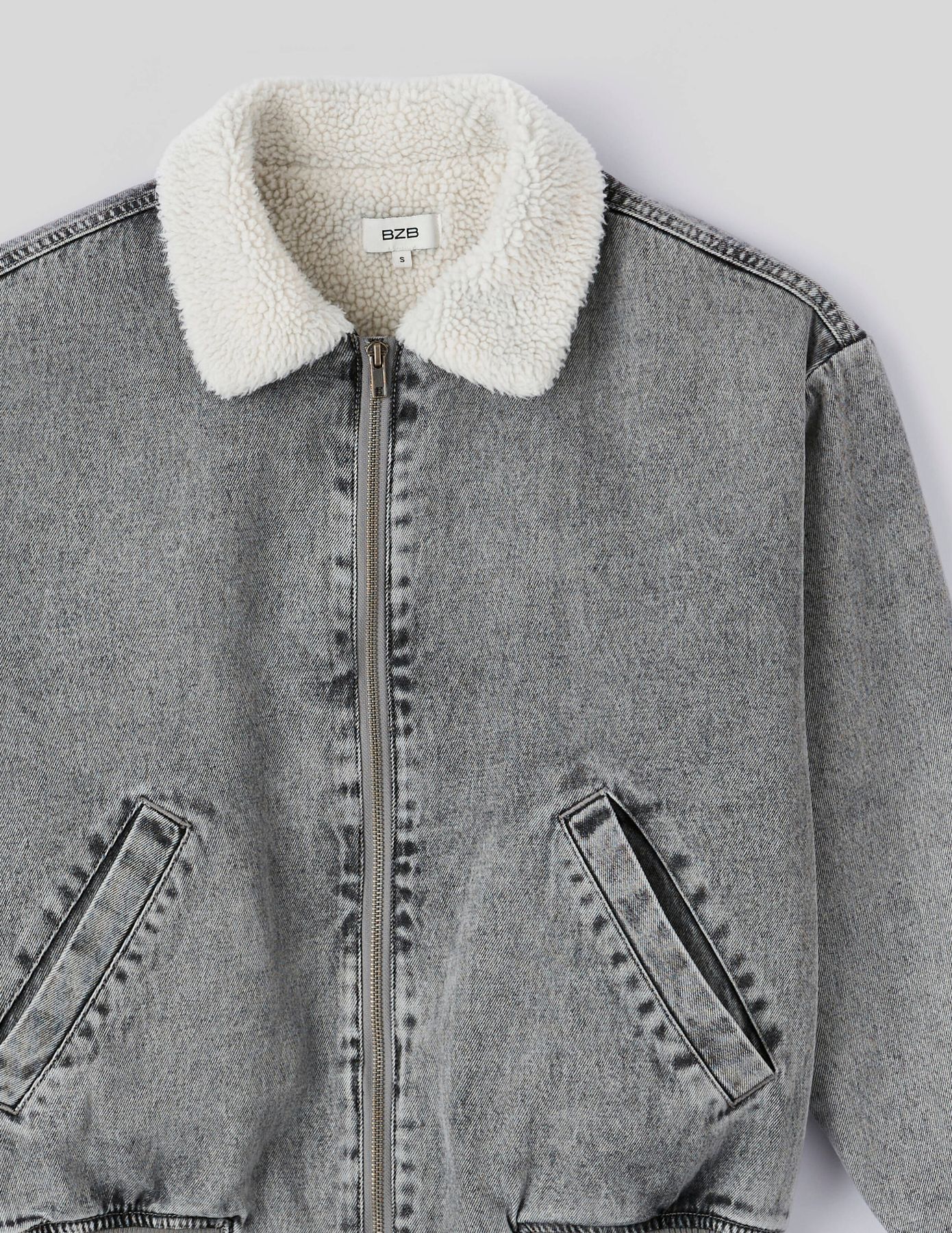 Blouson en jean sherpa