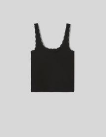 D&eacute;bardeur bords en dentelle avec n&oelig;ud