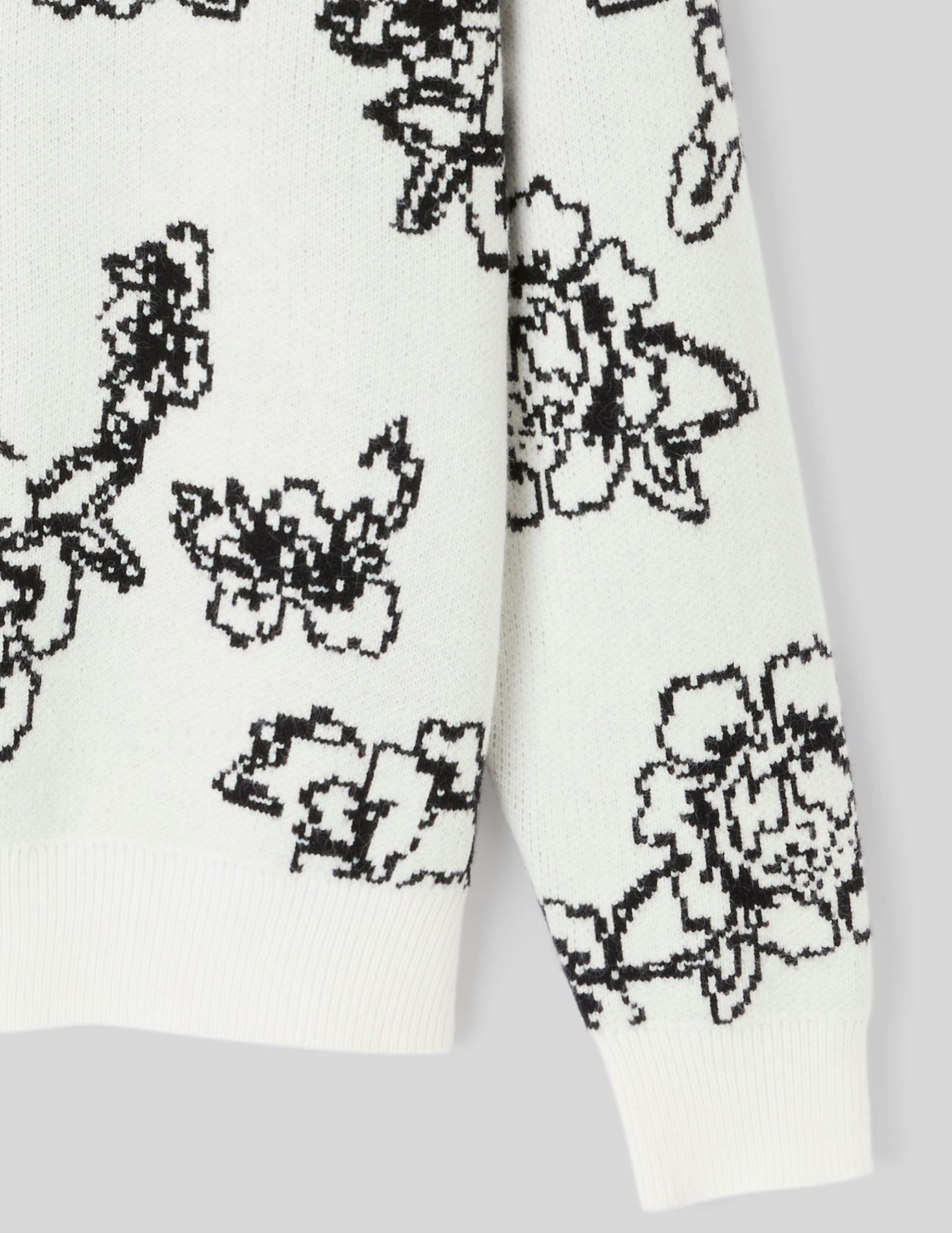 Pull jacquard fleurs