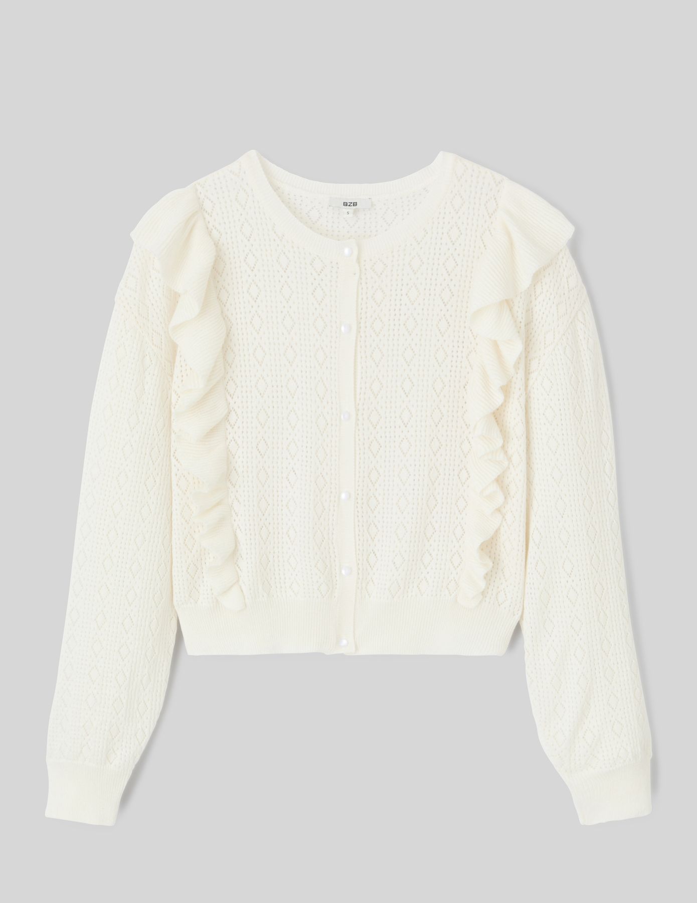 Gilet ajouré à volants