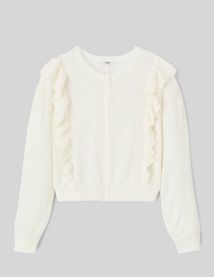 Gilet ajouré à volants