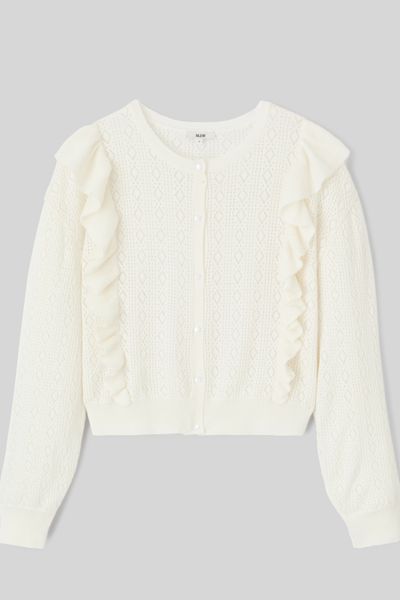 Gilet ajouré à volants