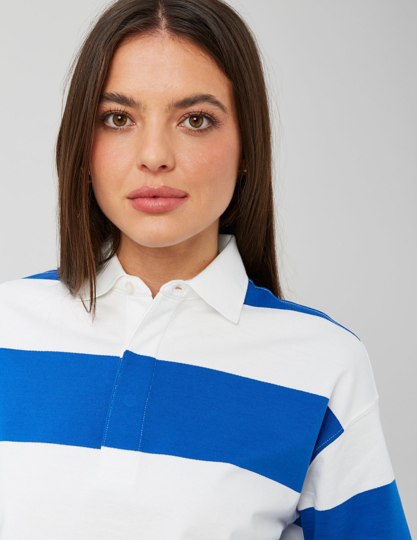 T-shirt col polo rayé