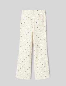 Pantalon imprim&eacute; coupe droite