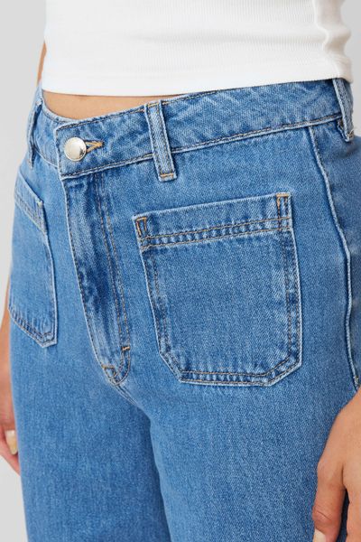 Jean wide leg cropped