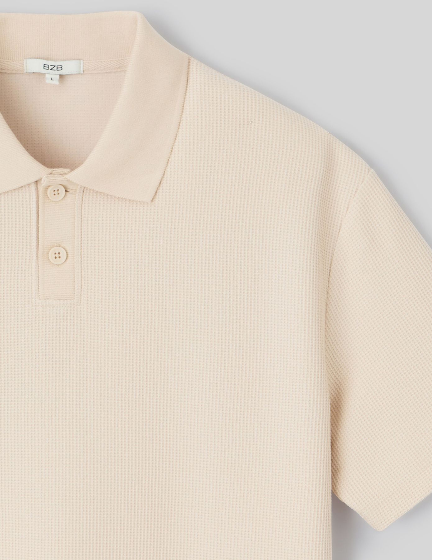 Polo maille gauffrée