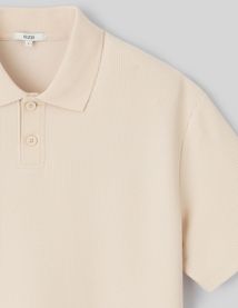 Polo maille gauffrée