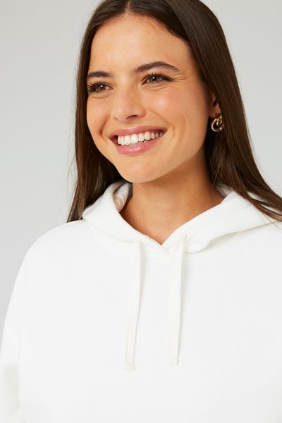 Sweat col capuche uni