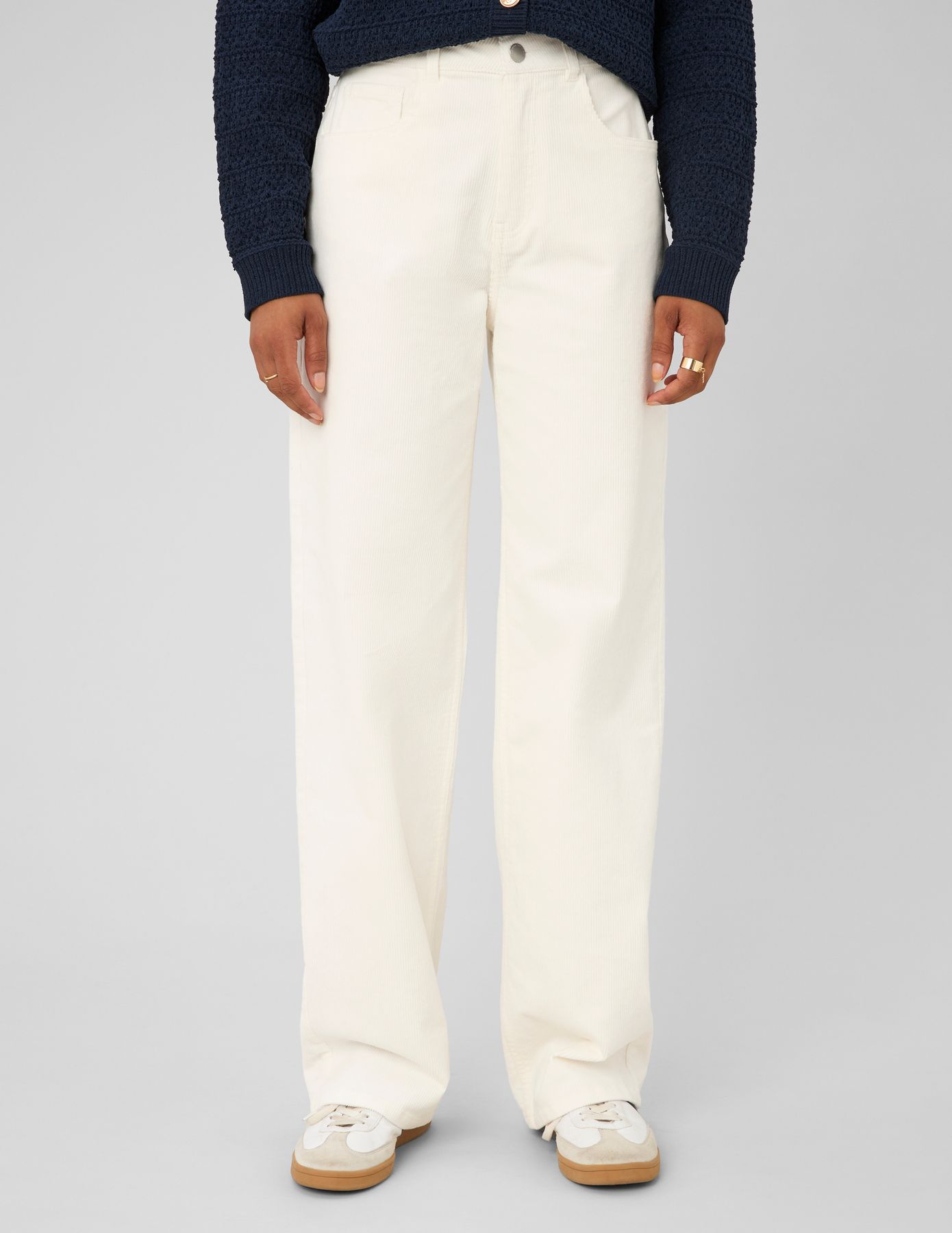 Pantalon straight velours