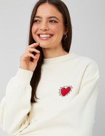 Sweat collab Keith Haring brodé