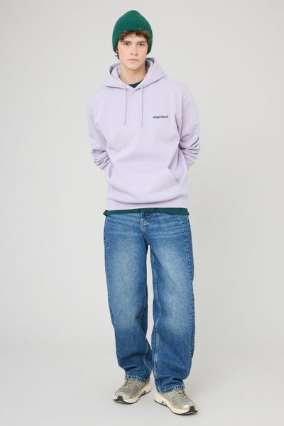 Sweat à capuche message brodé