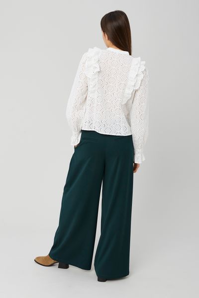 Blouse broderie anglaise à volants