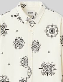 Chemise en velours imprimée