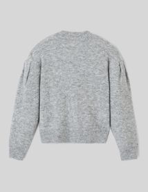 Pull col montant bijoux
