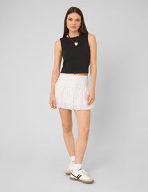 Jupe courte &agrave; pois