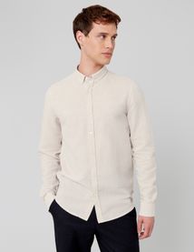 Chemise coton lin unie