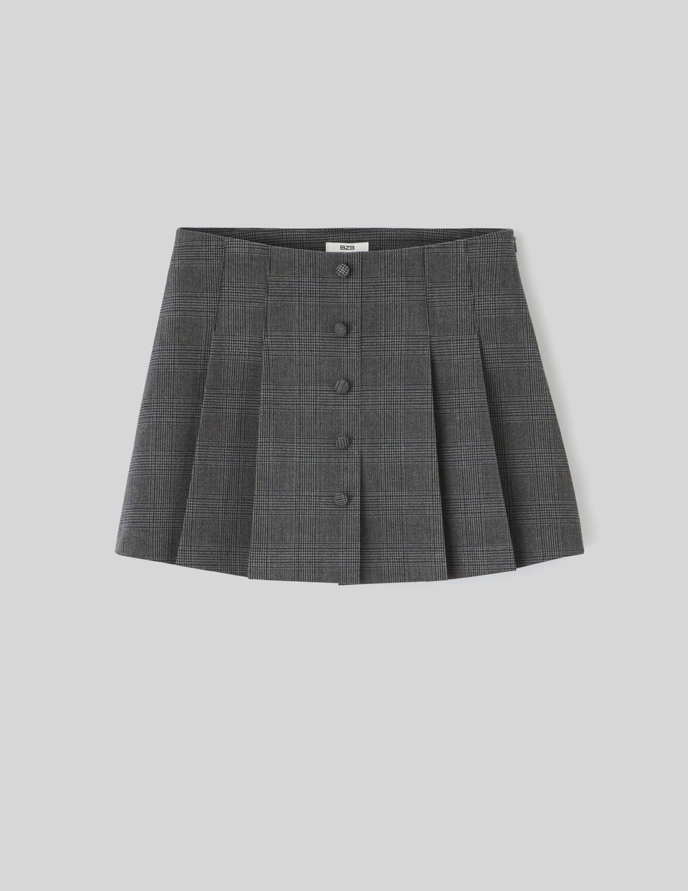 Jupe short plissée à carreaux