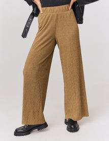 Pantalon plissé brillant
