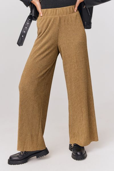 Pantalon plissé brillant