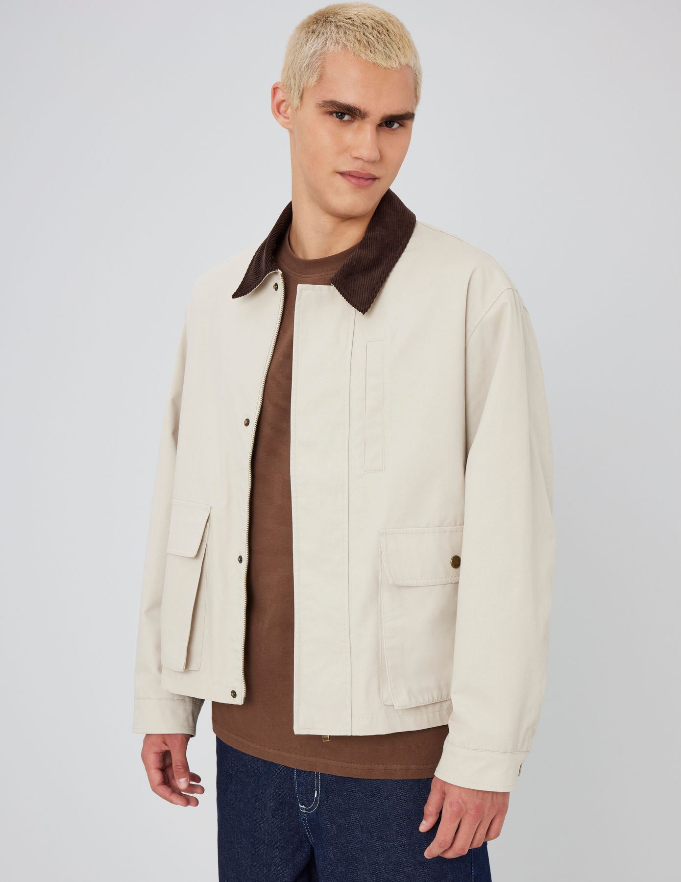 Veste zippée col velours
