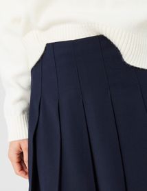 Jupe courte plissée en polyester recyclé