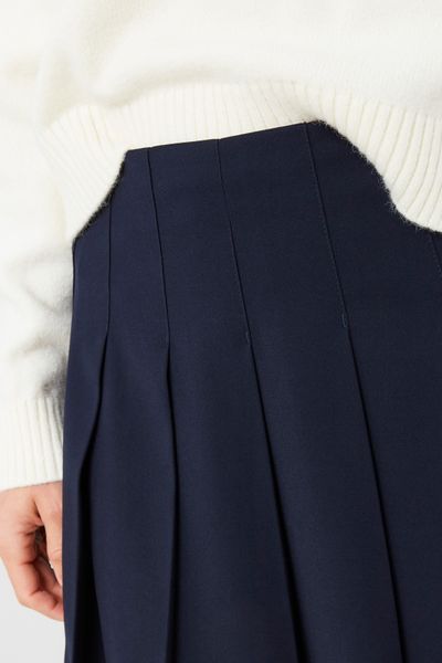 Jupe courte plissée en polyester recyclé