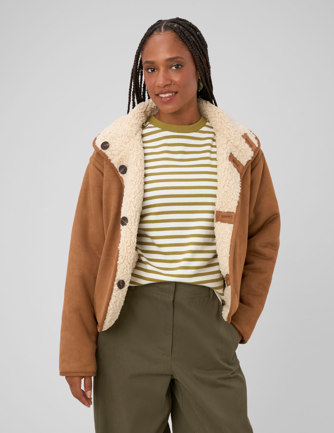 Veste en sherpa r&eacute;versible