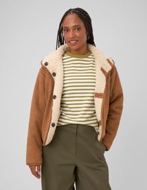 Veste en sherpa r&eacute;versible