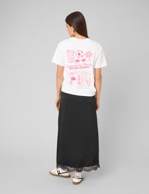 Jupe longue satin