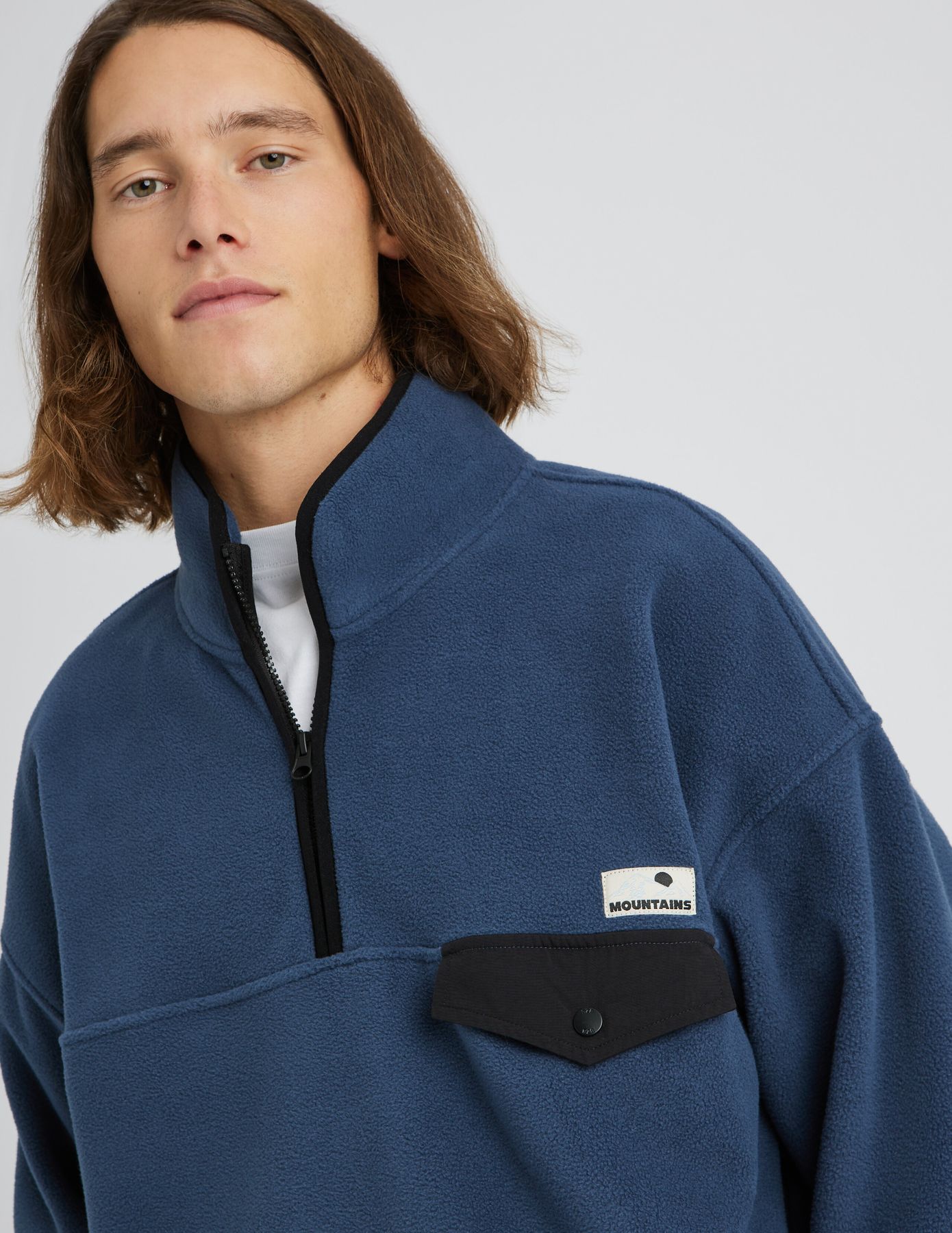 Polaire col montant zipp&eacute;