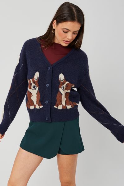 Gilet jacquard chien