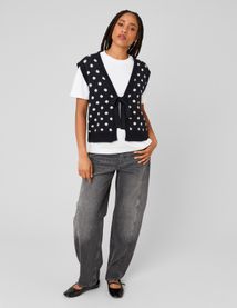 Gilet sans manches &agrave; nouette