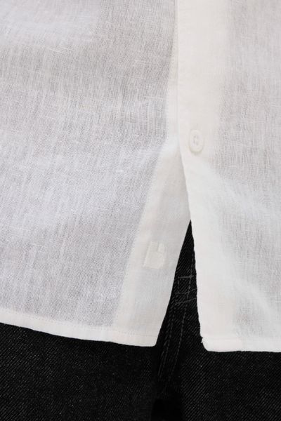 Chemise manches longues viscose lin