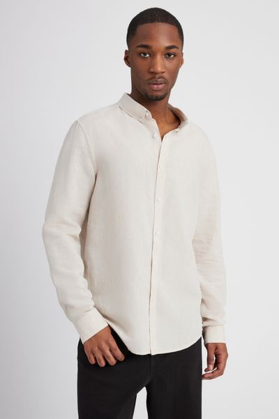 Chemise coton lin unie