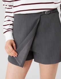 Jupe short portefeuille en polyester recyclé